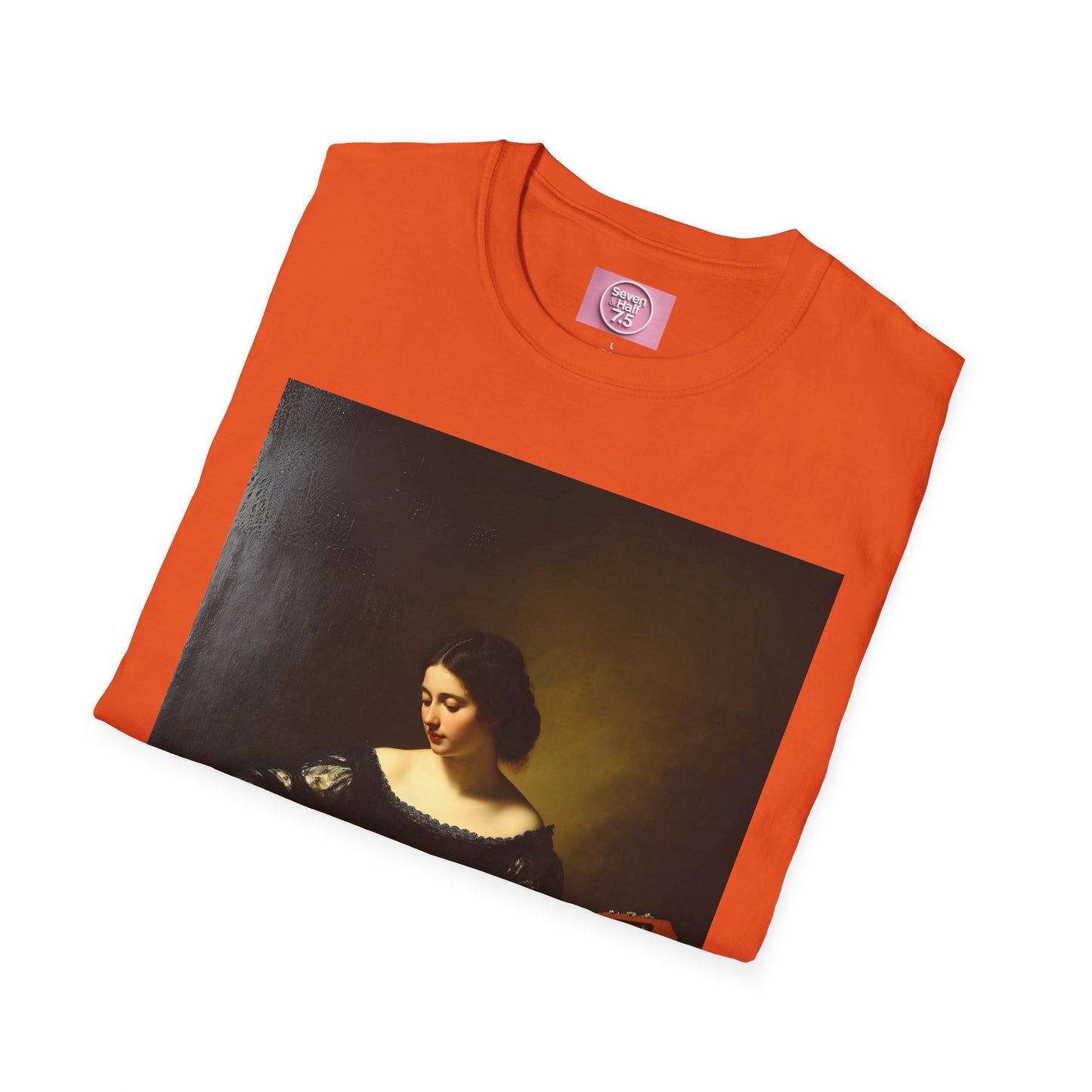 Artistic Guitarist Softstyle T-Shirt - Elegant Vintage Design