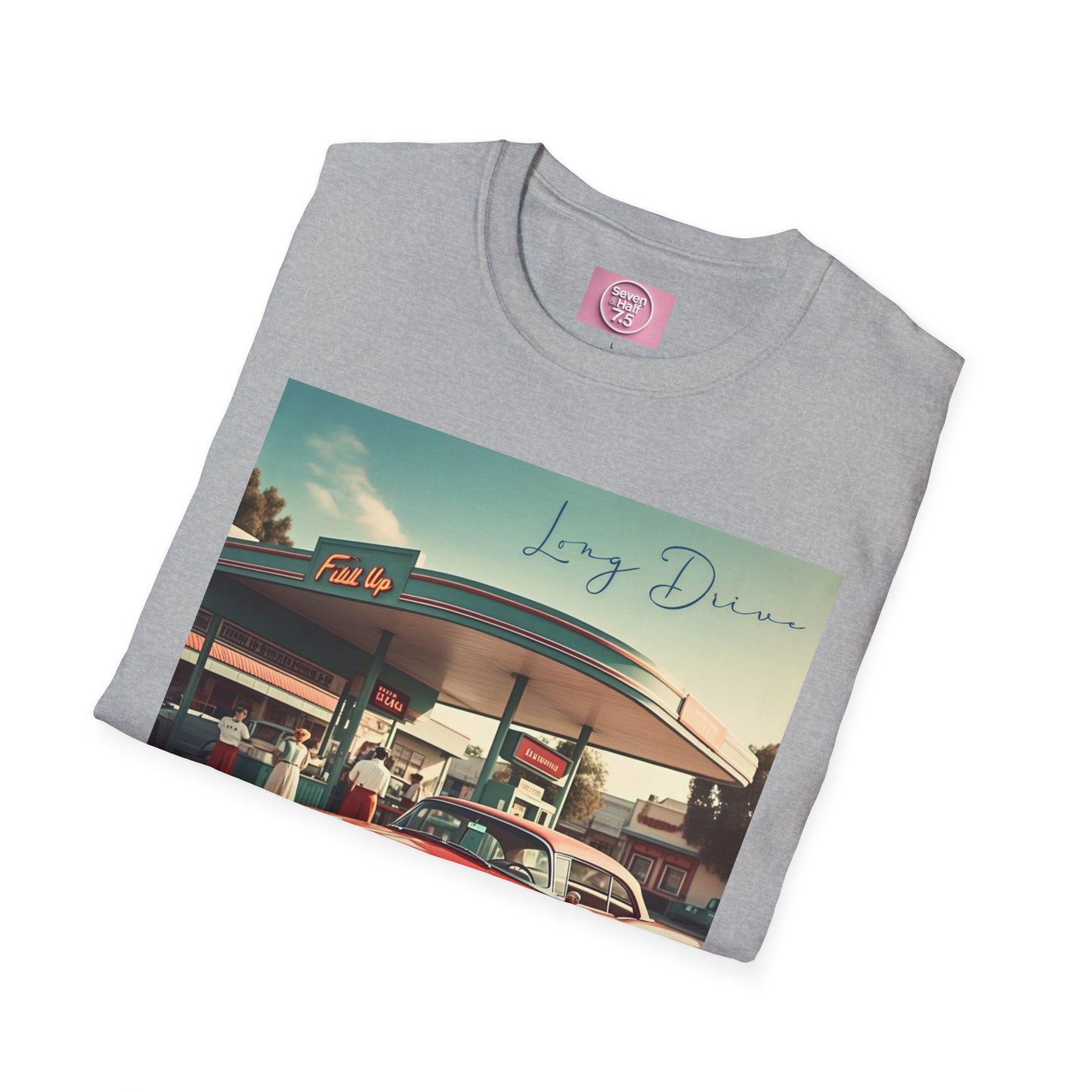 Retro Car Unisex Softstyle T-Shirt - Long Drive Graphic Tee