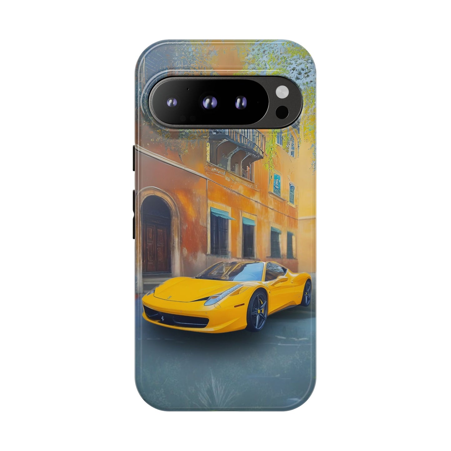 Ferrari Yellow Tough Phone Case - Stylish and Durable