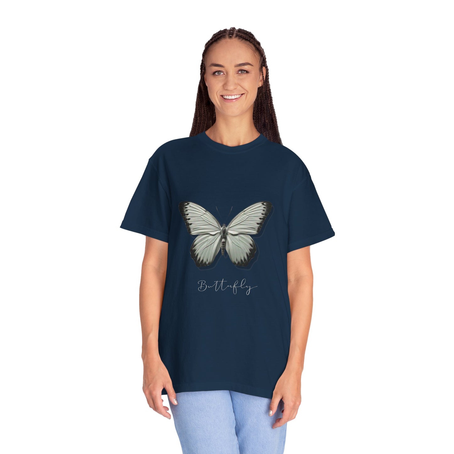 Butterfly Unisex Garment-Dyed T-Shirt – Nature-Inspired Casual Wear