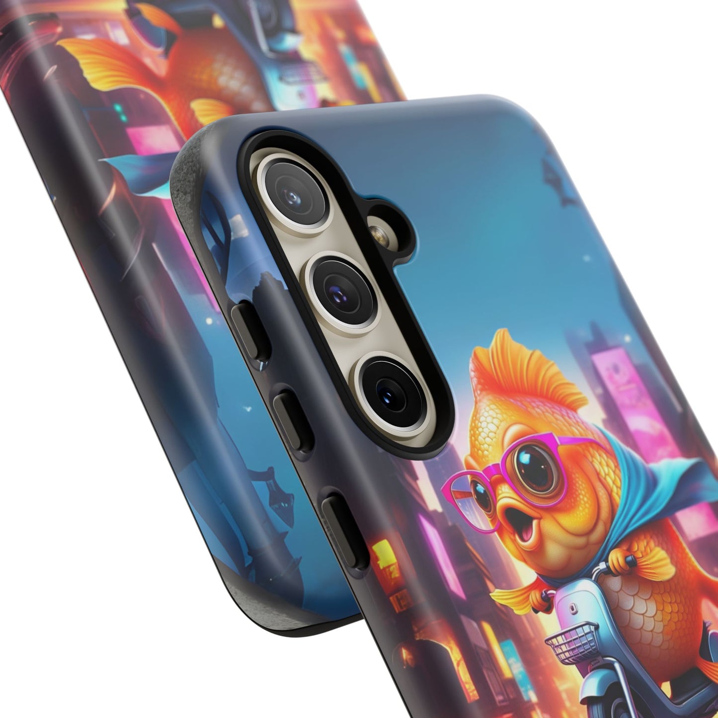 Adventures of Miss Goldfish Phone Case - Fun & Colorful Tough Cover for Fish Lovers