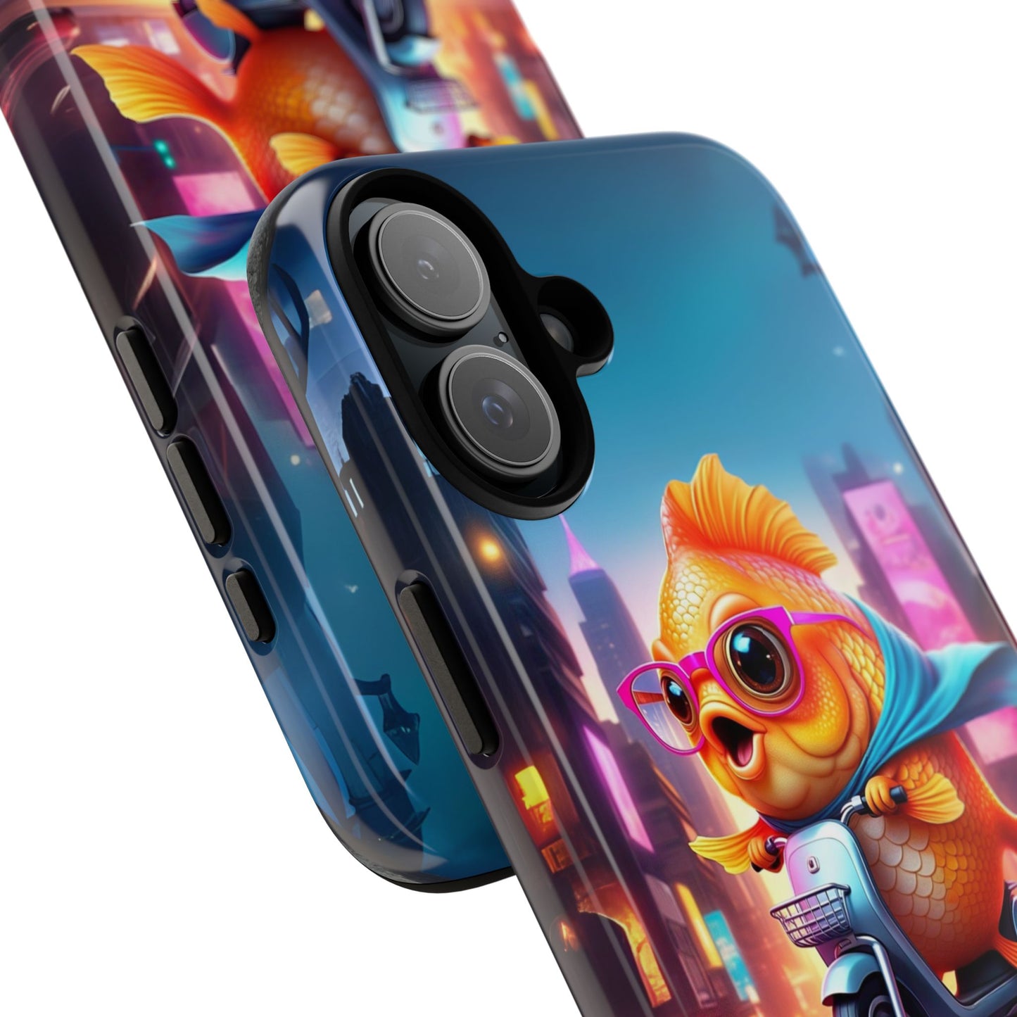 Adventures of Miss Goldfish Phone Case - Fun & Colorful Tough Cover for Fish Lovers