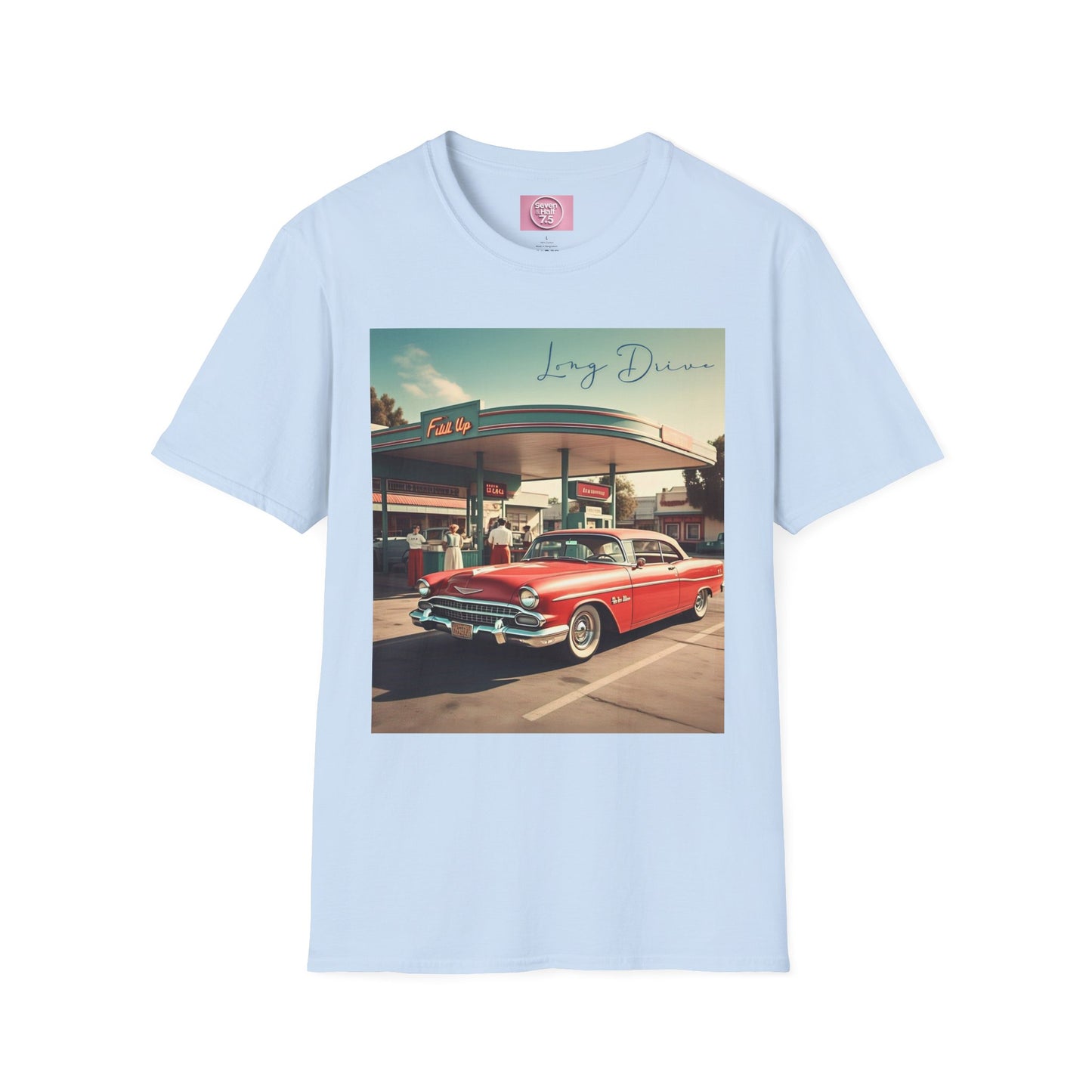 Retro Car Unisex Softstyle T-Shirt - Long Drive Graphic Tee