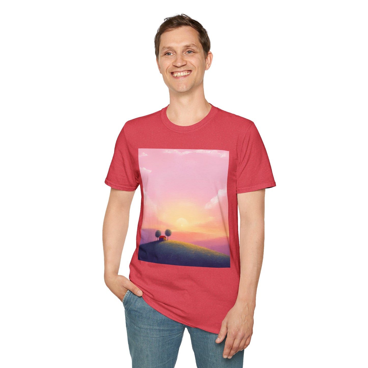 Serene Sunset Unisex Softstyle T-Shirt - Perfect for Nature Lovers