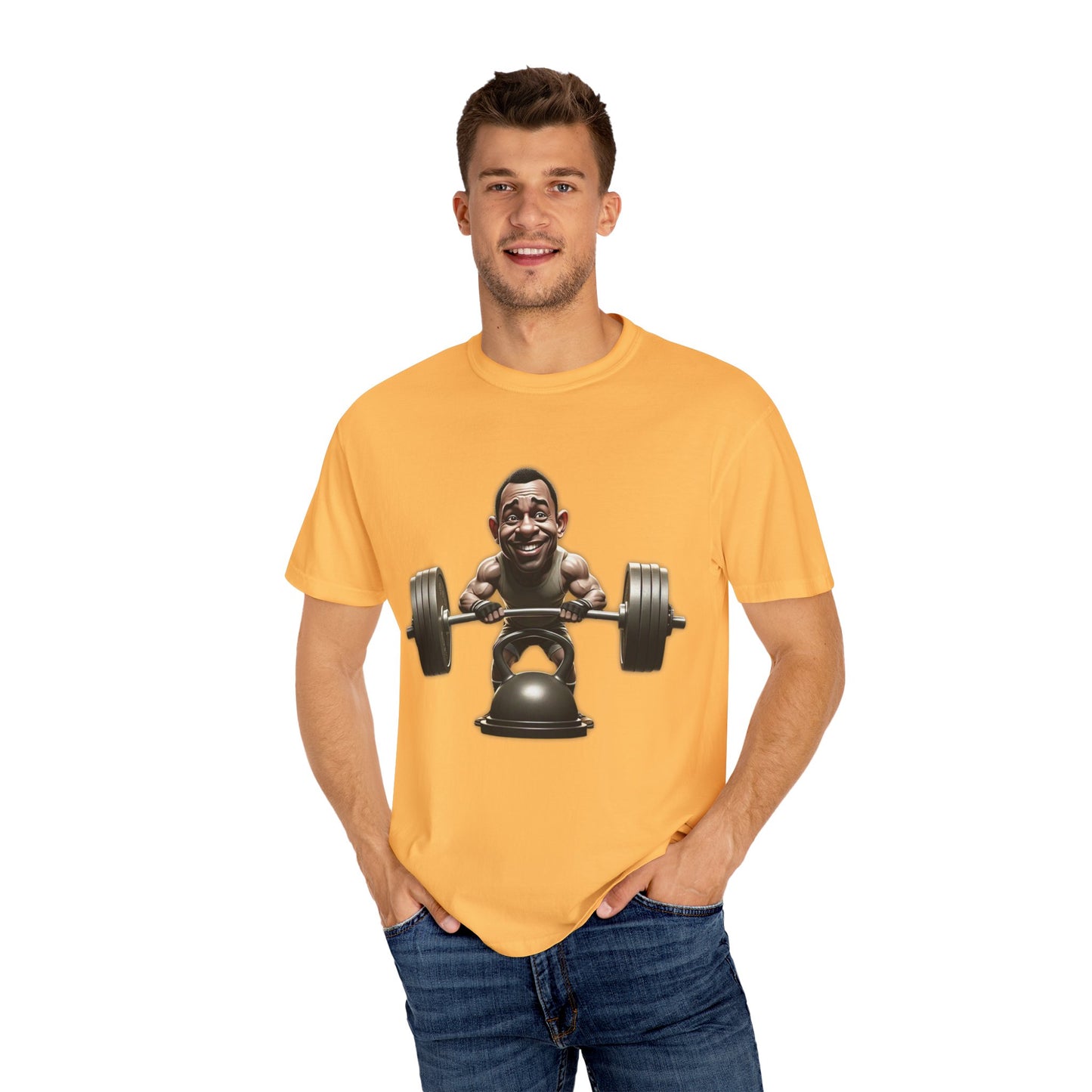 Funny Weightlifting T-Shirt Garment-Dyed Tee for Fitness Enthusiasts