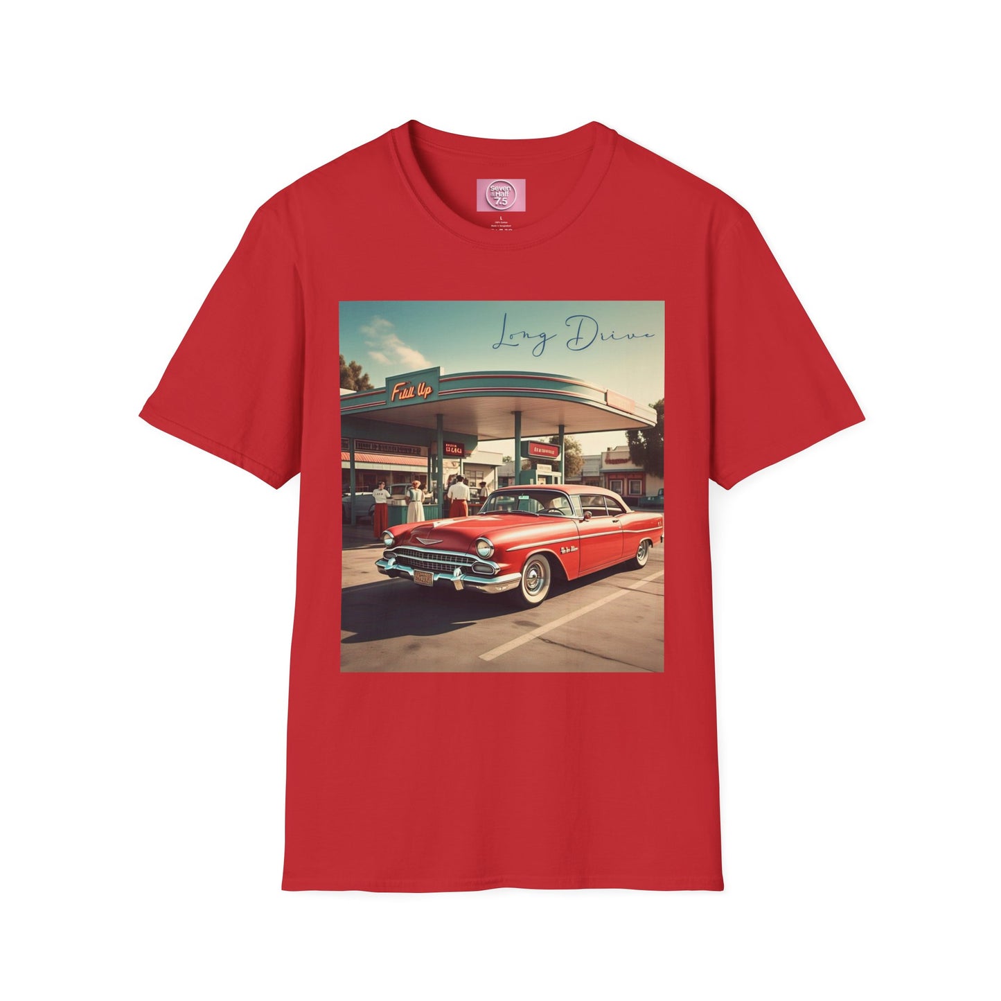 Retro Car Unisex Softstyle T-Shirt - Long Drive Graphic Tee