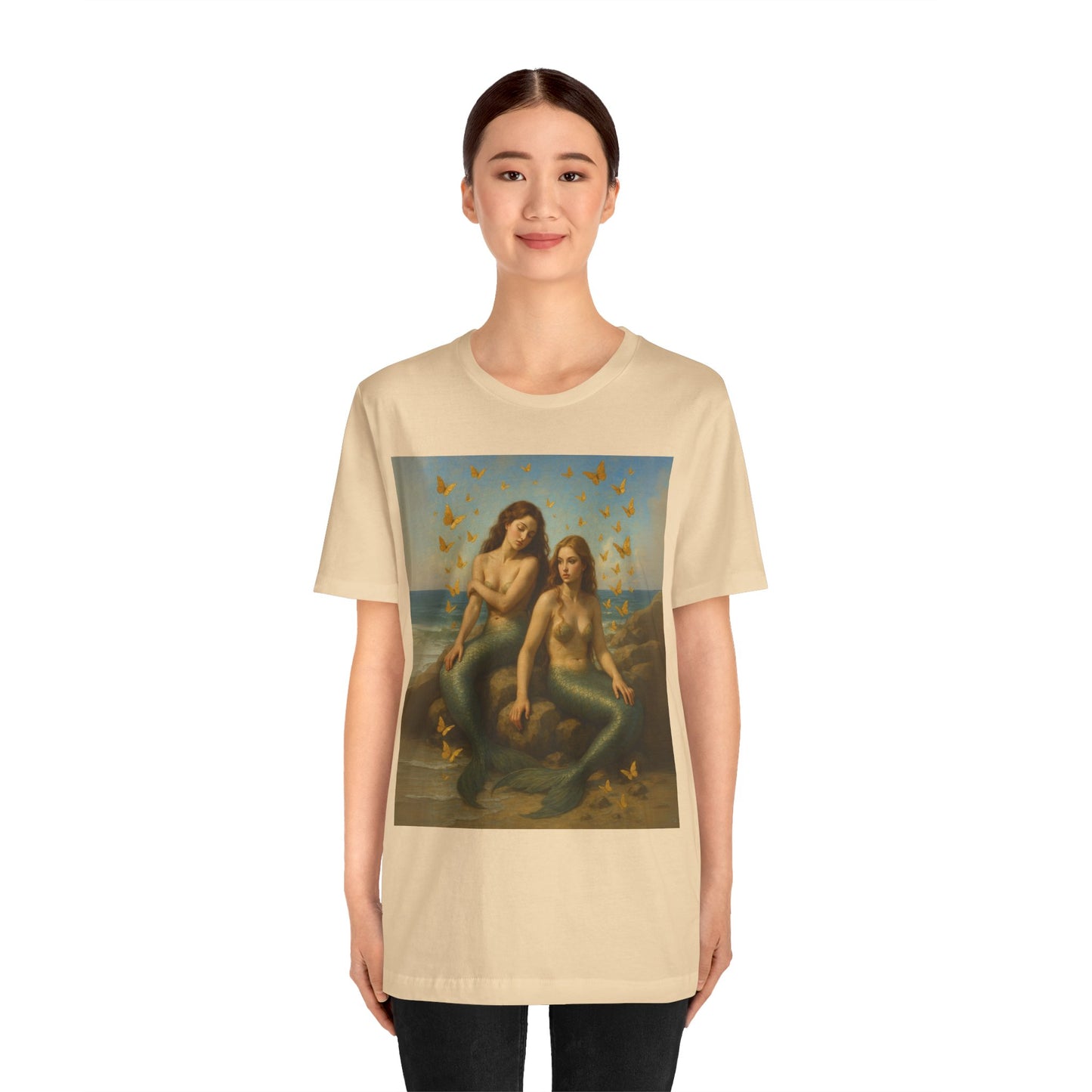 Mermaid Goddess Tee - Artistic Short Sleeve Shirt