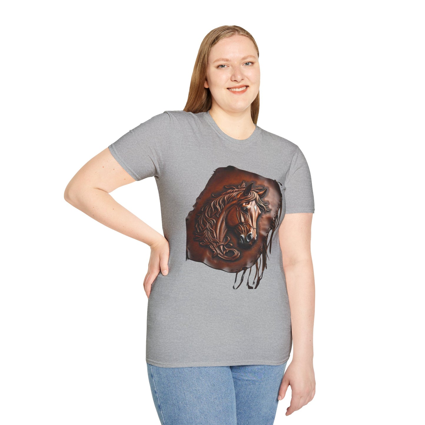 Rustic Horse Artwork Unisex Softstyle T-Shirt