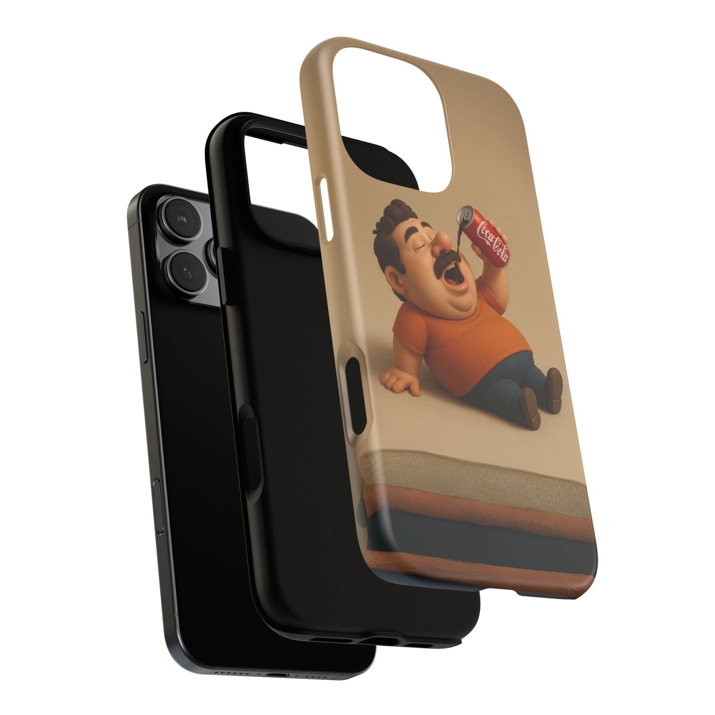 Funny Cartoon Phone Case - 'Coca-Cola Chill' Design