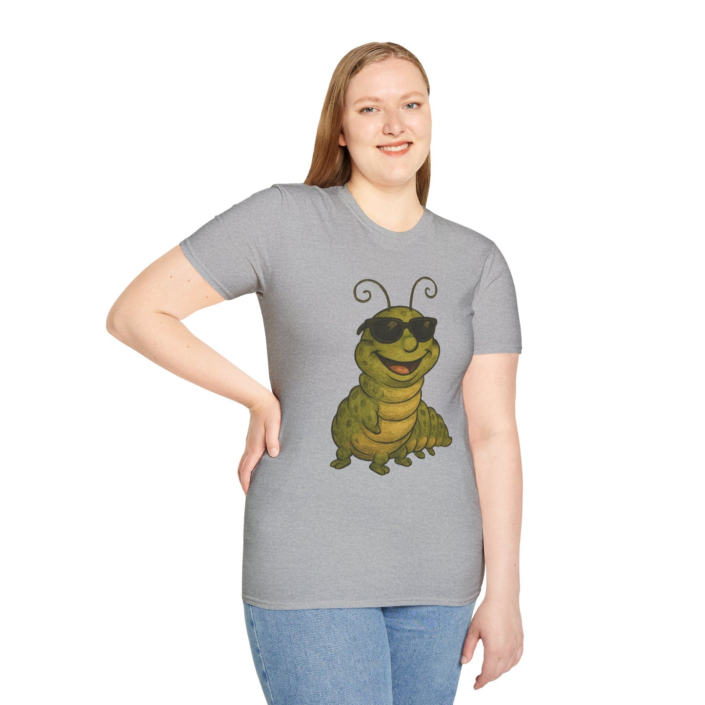 Cool Caterpillar Unisex Softstyle T-Shirt - Fun Graphic Tee for Kids and Adults