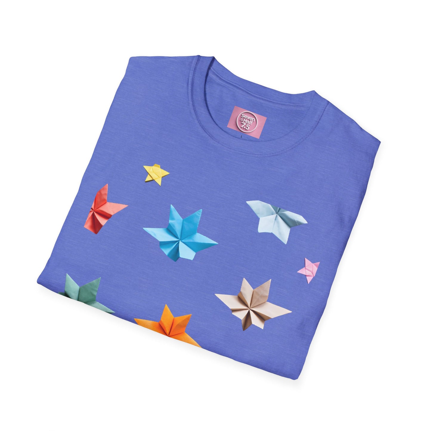 Origami Star Unisex Softstyle T-Shirt - Colorful Paper Art Tee for Creative Souls