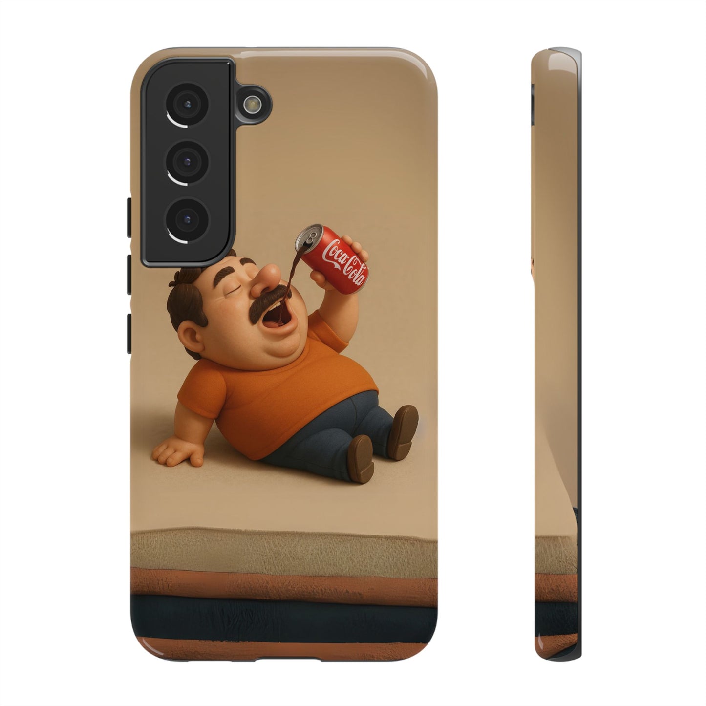 Funny Cartoon Phone Case - 'Coca-Cola Chill' Design
