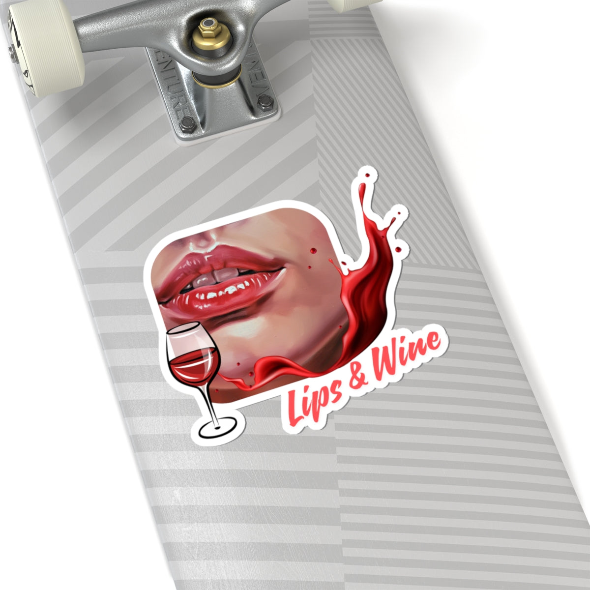 Lips & Wine Kiss-Cut Stickers - Perfect for Wine Lovers and Party Decor