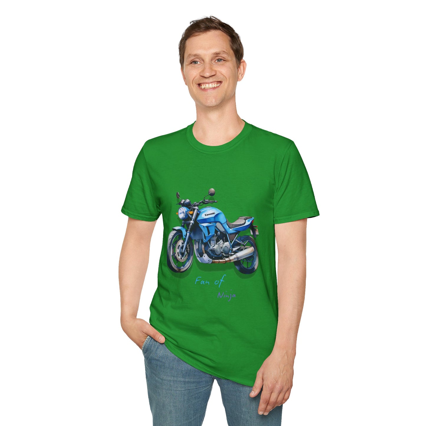 Unisex Softstyle T-Shirt - 'Fan of Ninja' Motorcycle Graphic Tee for Riders