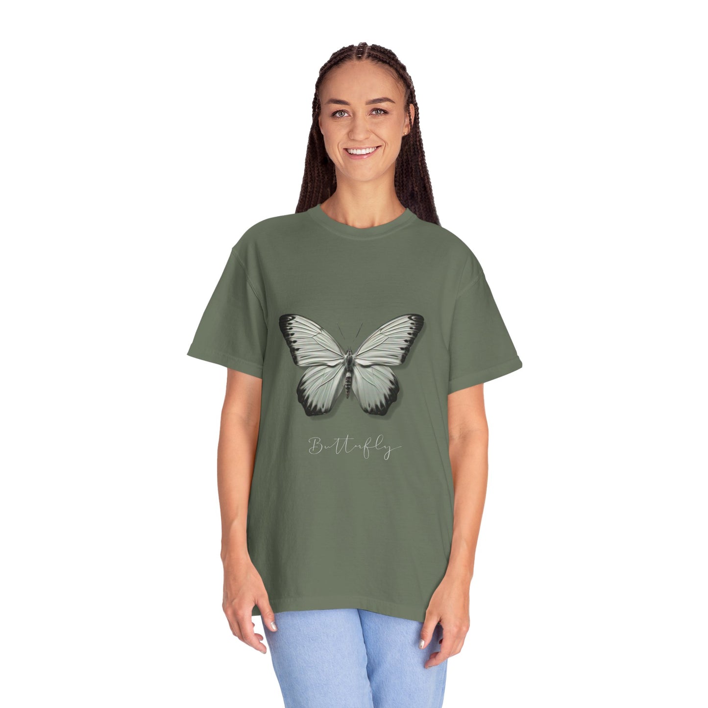 Butterfly Unisex Garment-Dyed T-Shirt – Nature-Inspired Casual Wear
