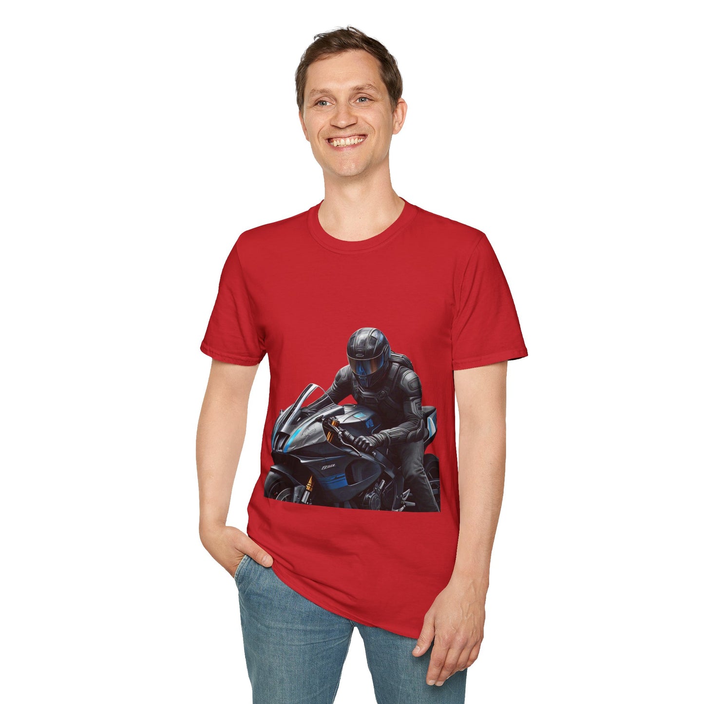 Motorcycle Rider Tee - Unisex Softstyle T-Shirt