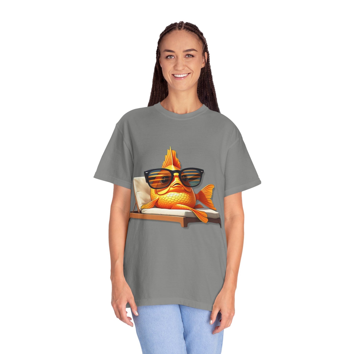 Chillin' Goldfish Unisex Garment-Dyed T-shirt