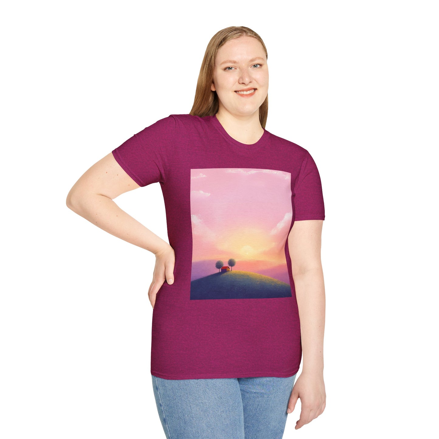 Serene Sunset Unisex Softstyle T-Shirt - Perfect for Nature Lovers