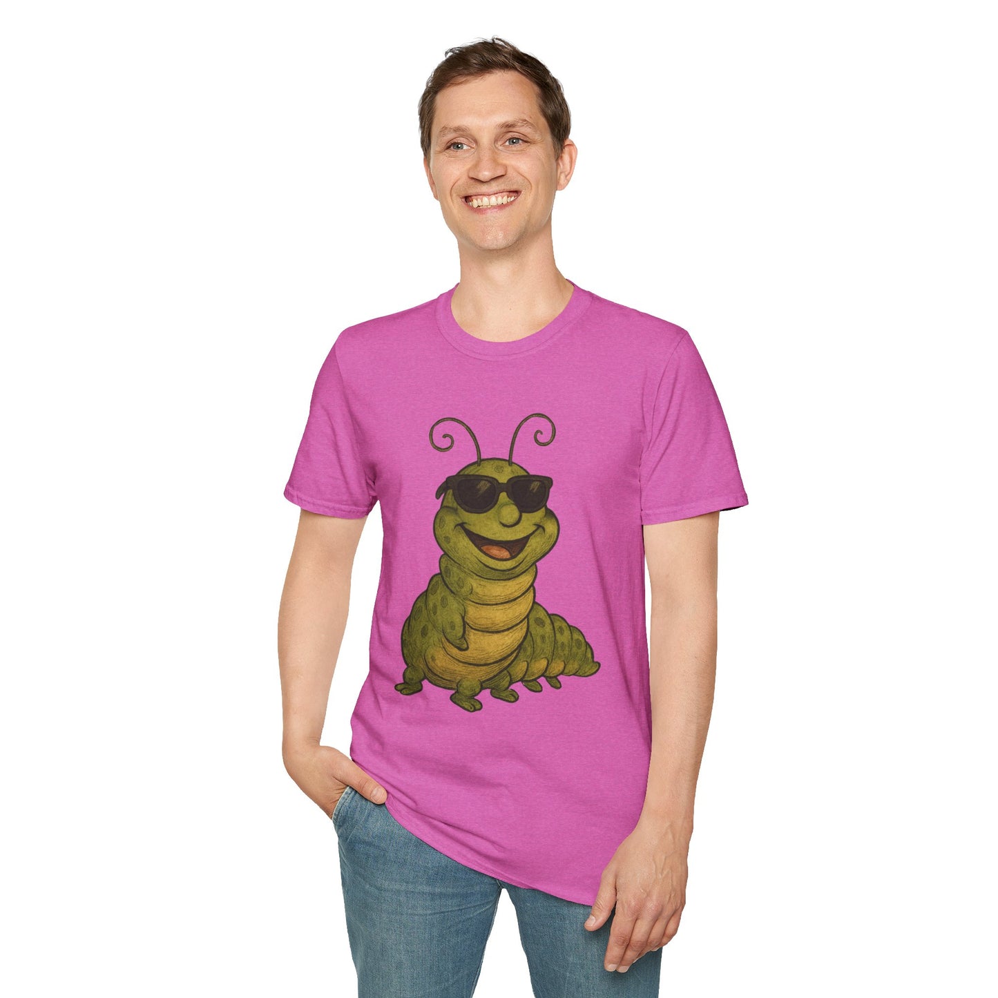 Cool Caterpillar Unisex Softstyle T-Shirt - Fun Graphic Tee for Kids and Adults