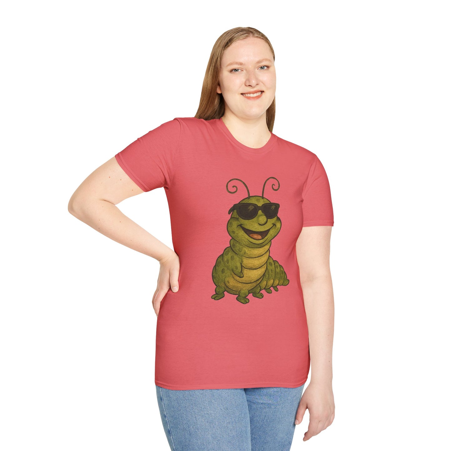 Cool Caterpillar Unisex Softstyle T-Shirt - Fun Graphic Tee for Kids and Adults