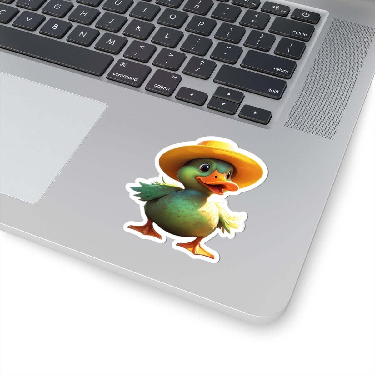 Funny Duck Hat Kiss-Cut Stickers - Cute Adhesive Decals for Laptops, Water Bottles & More
