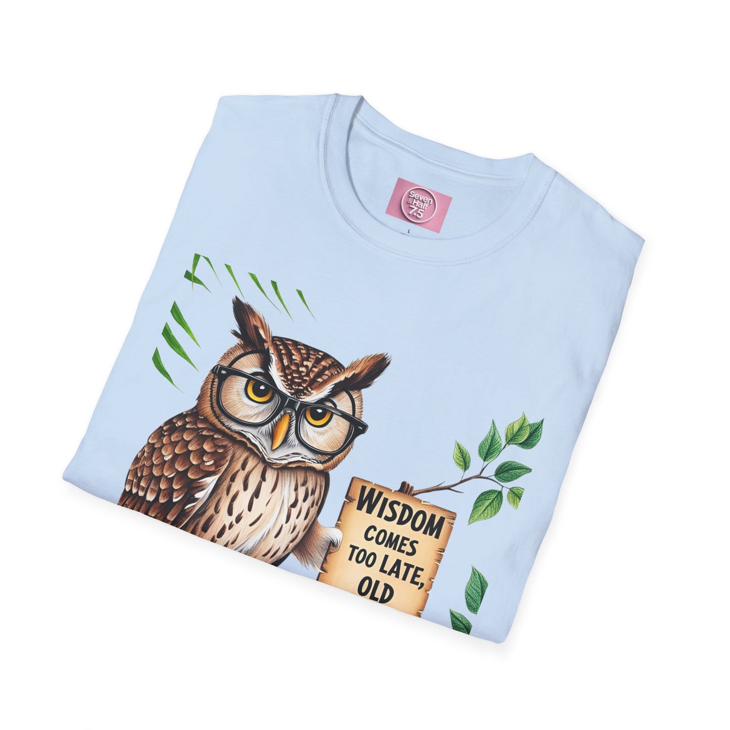 Wisdom Owl Unisex Softstyle T-Shirt - Inspirational Nature Tee