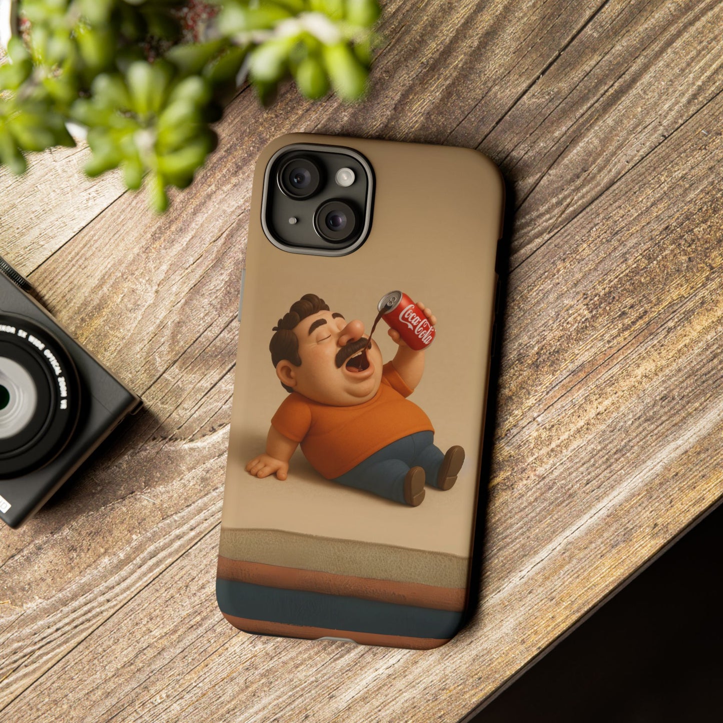 Funny Cartoon Phone Case - 'Coca-Cola Chill' Design