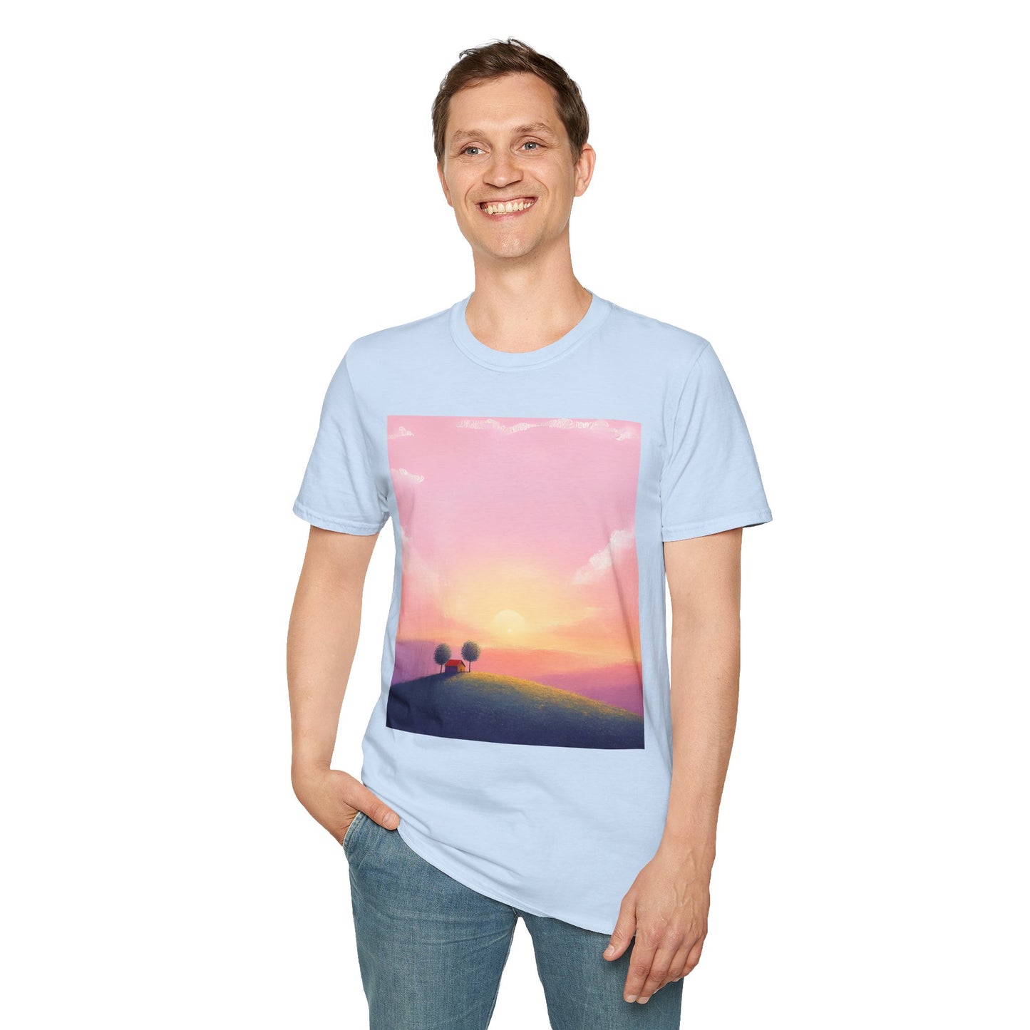 Serene Sunset Unisex Softstyle T-Shirt - Perfect for Nature Lovers
