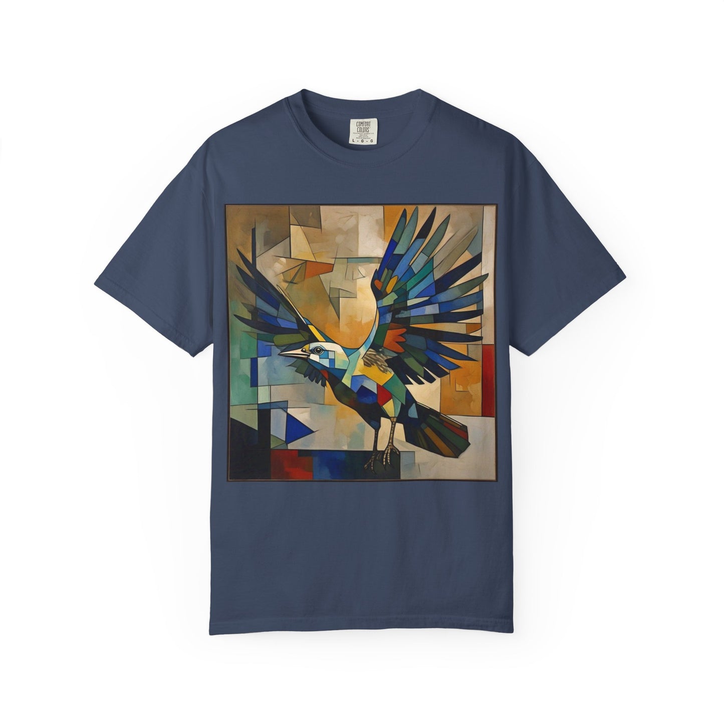 Colorful Bird Art Unisex T-Shirt - Vibrant Garment-Dyed Tee
