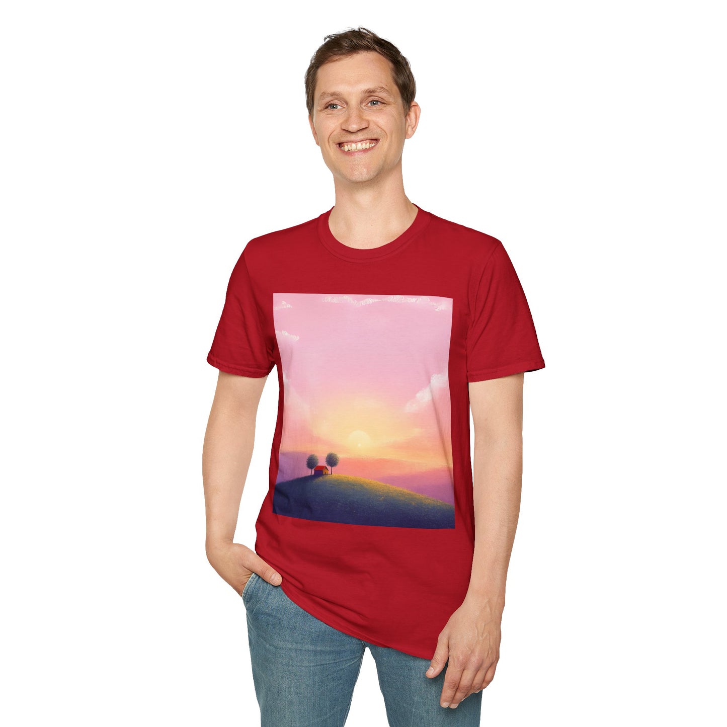 Serene Sunset Unisex Softstyle T-Shirt - Perfect for Nature Lovers