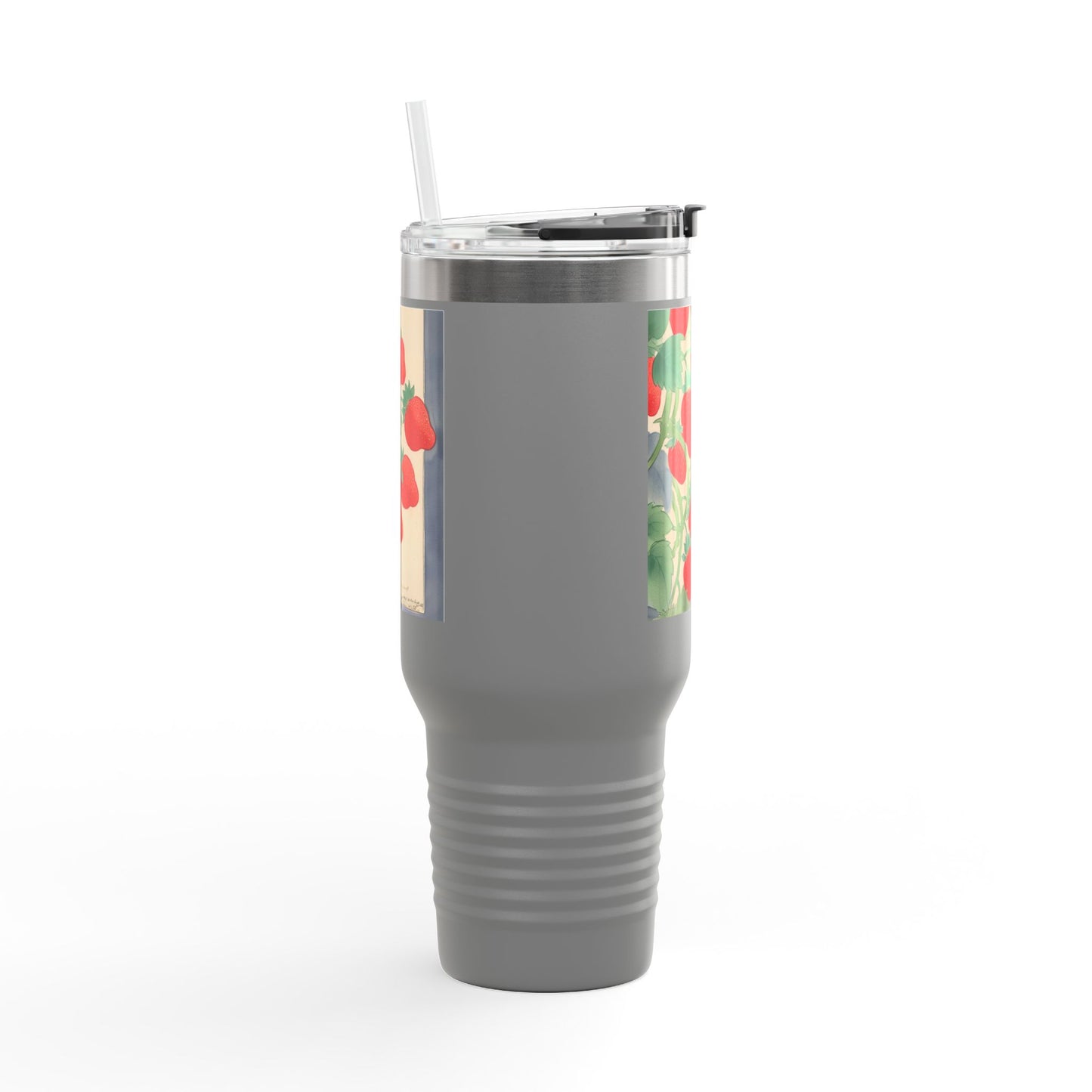 Strawberry Floral Insulated Travel Mug - 40oz