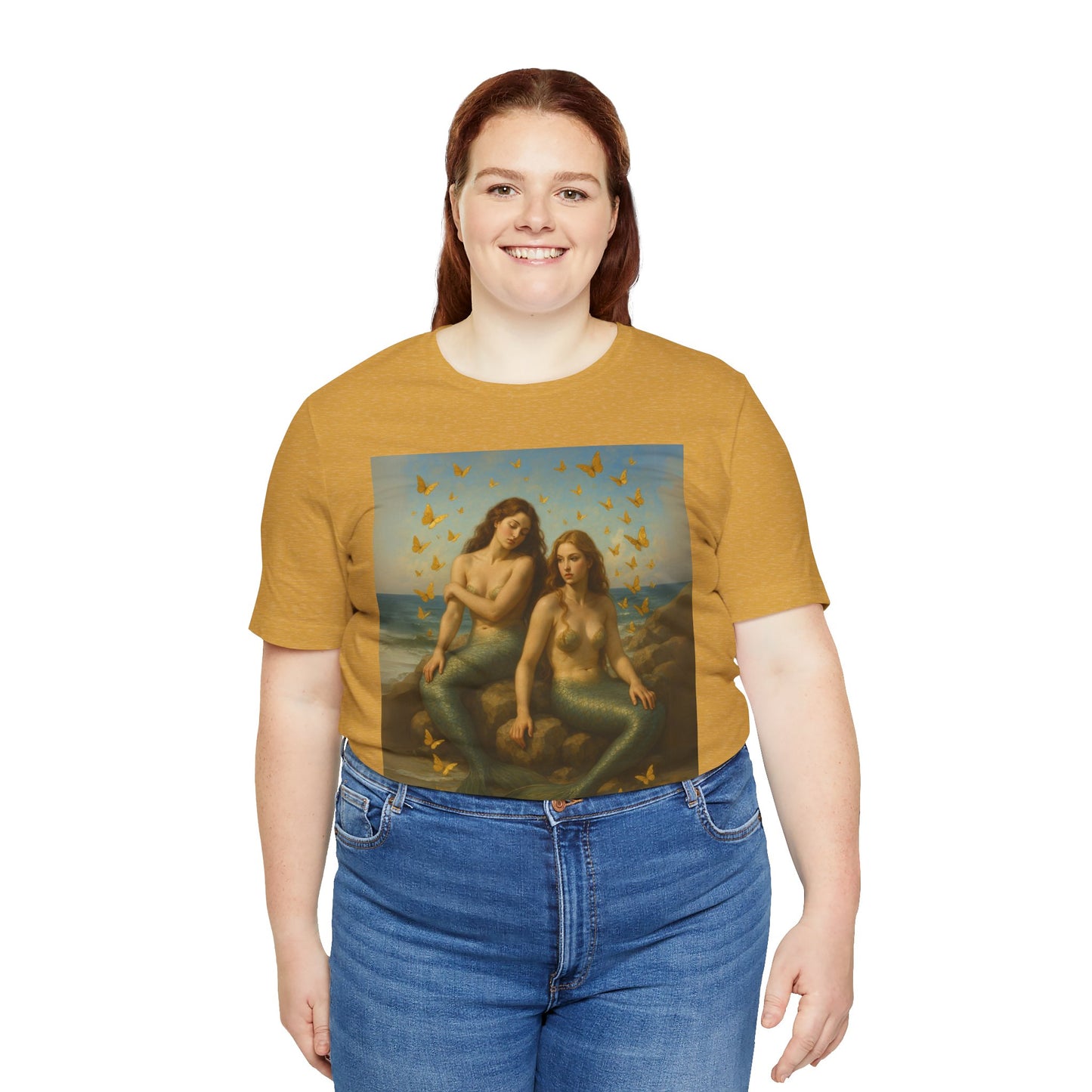 Mermaid Goddess Tee - Artistic Short Sleeve Shirt