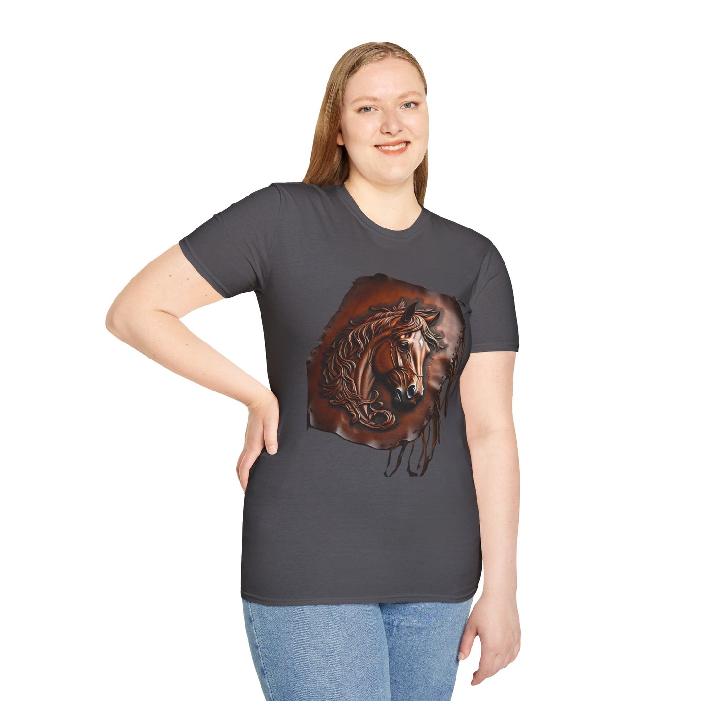 Rustic Horse Artwork Unisex Softstyle T-Shirt