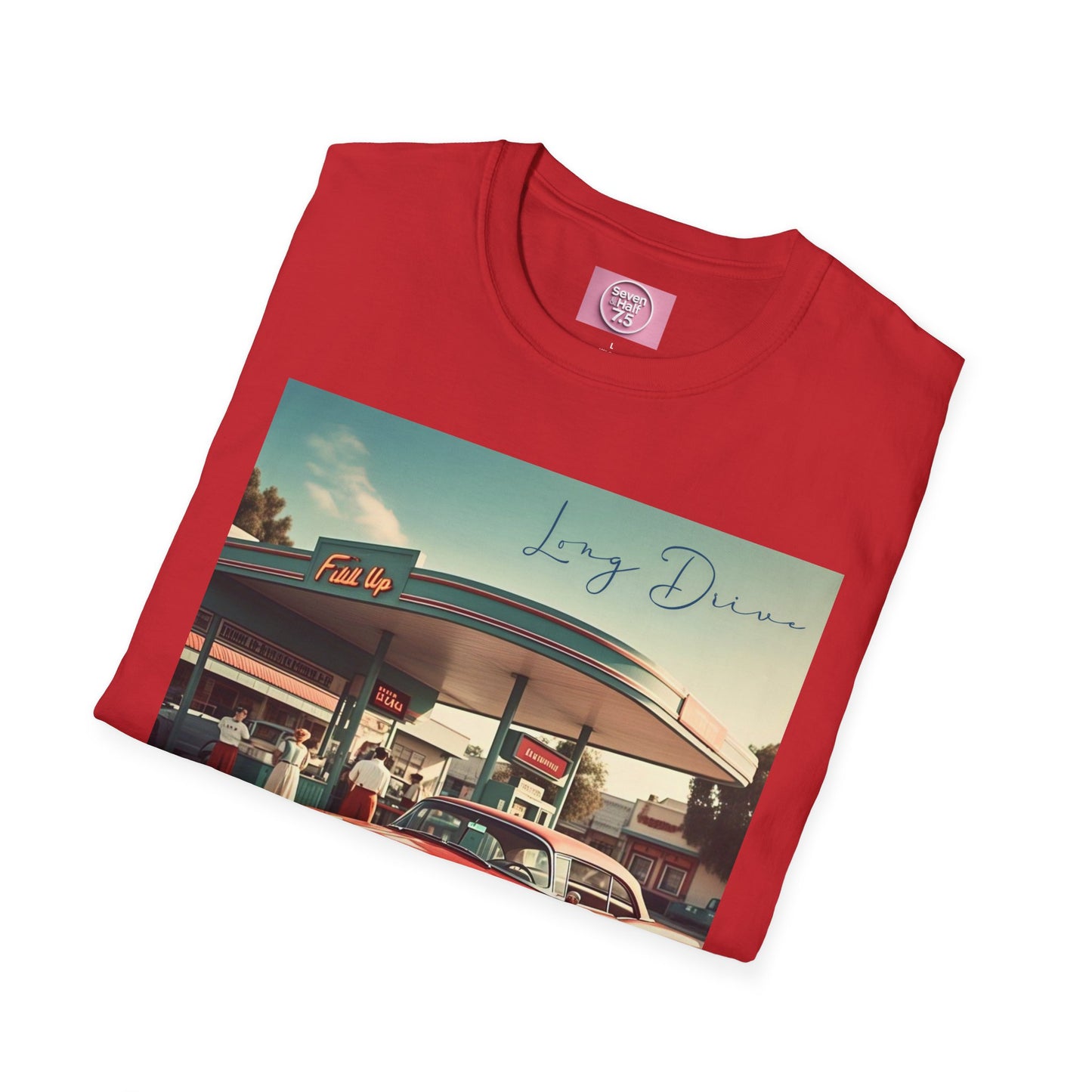 Retro Car Unisex Softstyle T-Shirt - Long Drive Graphic Tee