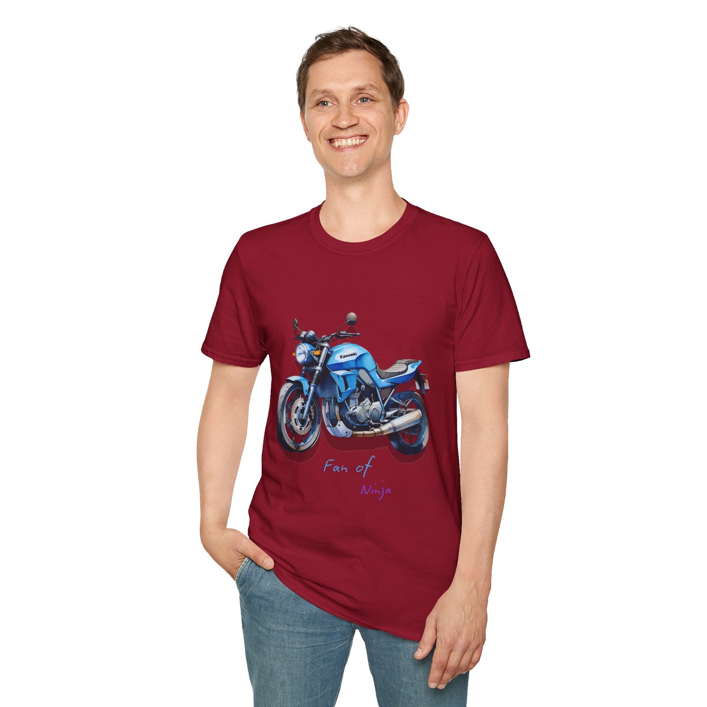 Unisex Softstyle T-Shirt - 'Fan of Ninja' Motorcycle Graphic Tee for Riders