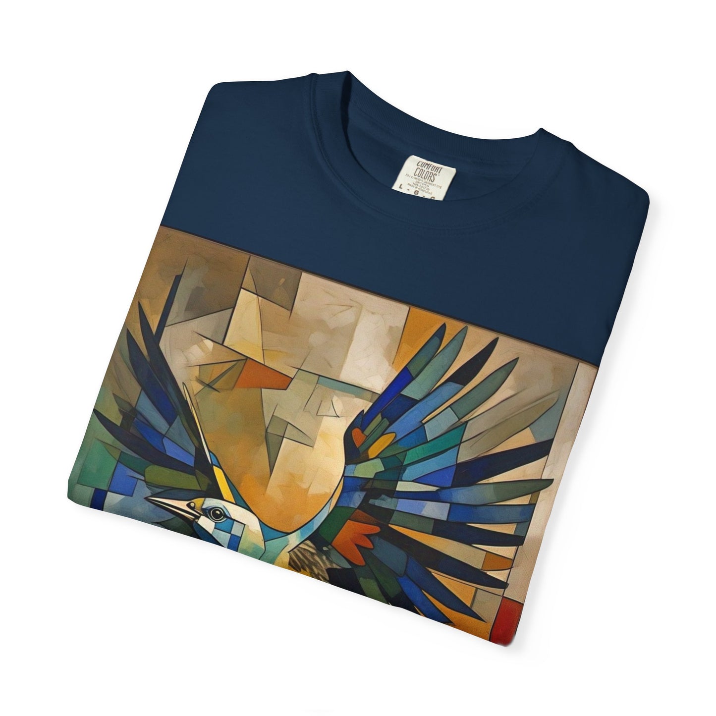 Colorful Bird Art Unisex T-Shirt - Vibrant Garment-Dyed Tee