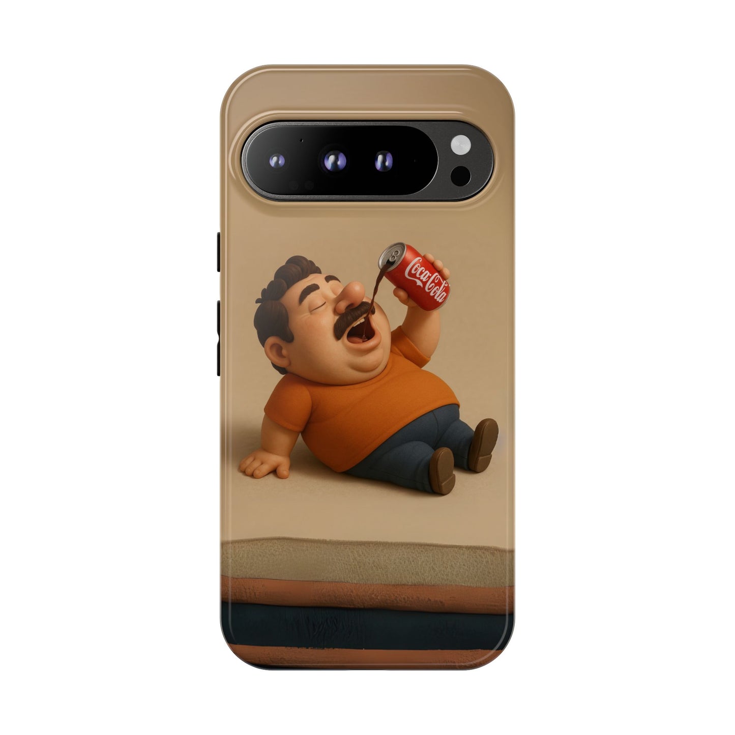 Funny Cartoon Phone Case - 'Coca-Cola Chill' Design