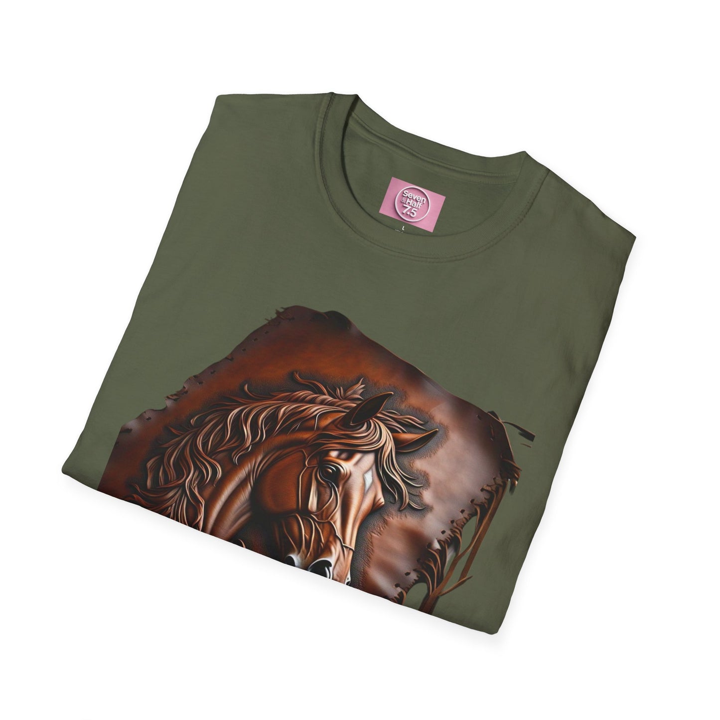 Rustic Horse Artwork Unisex Softstyle T-Shirt