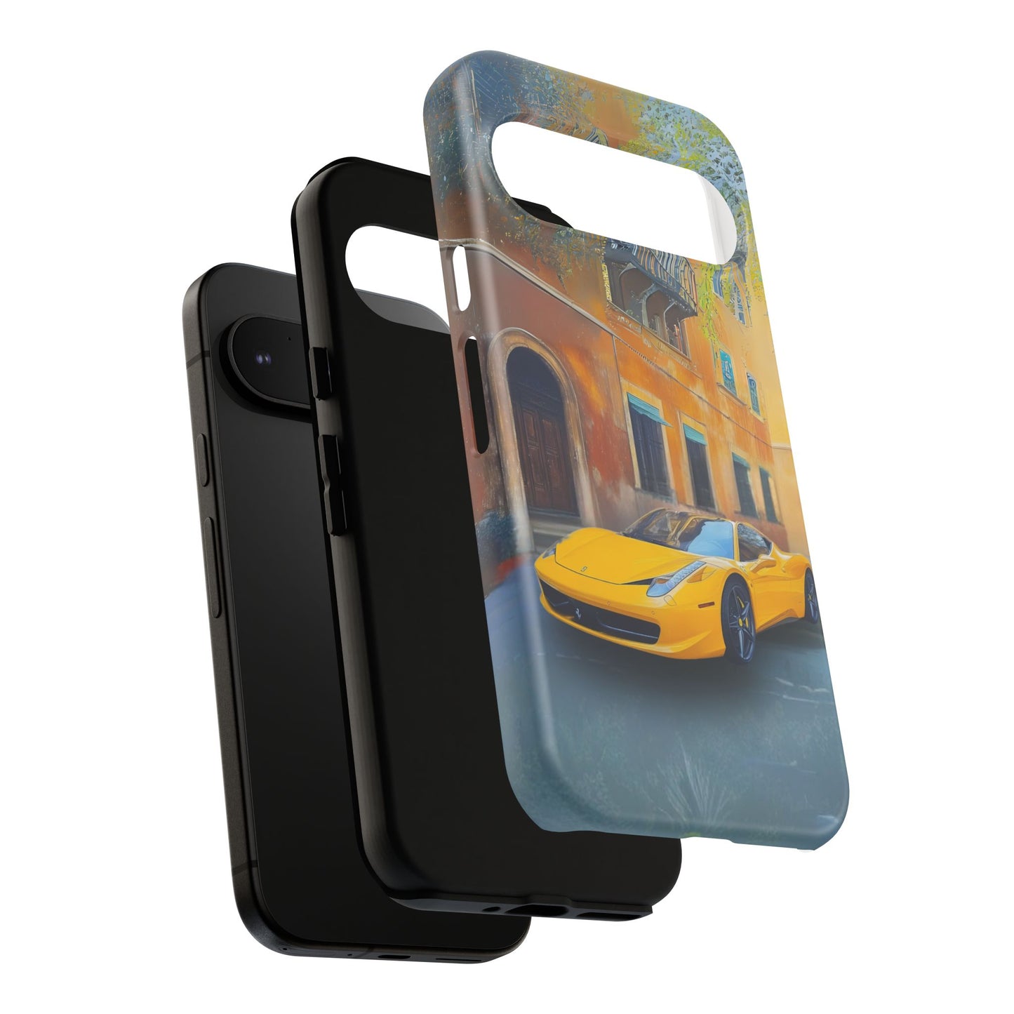 Ferrari Yellow Tough Phone Case - Stylish and Durable