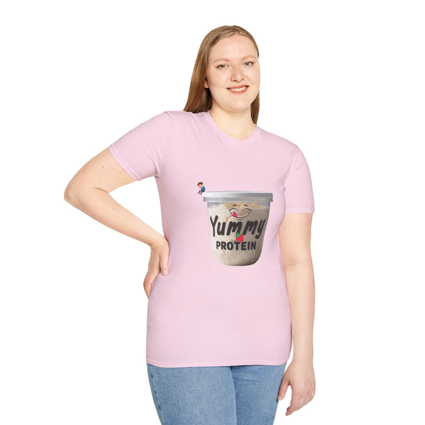 Yummy Protein Unisex Softstyle T-Shirt - Fun Fitness Apparel