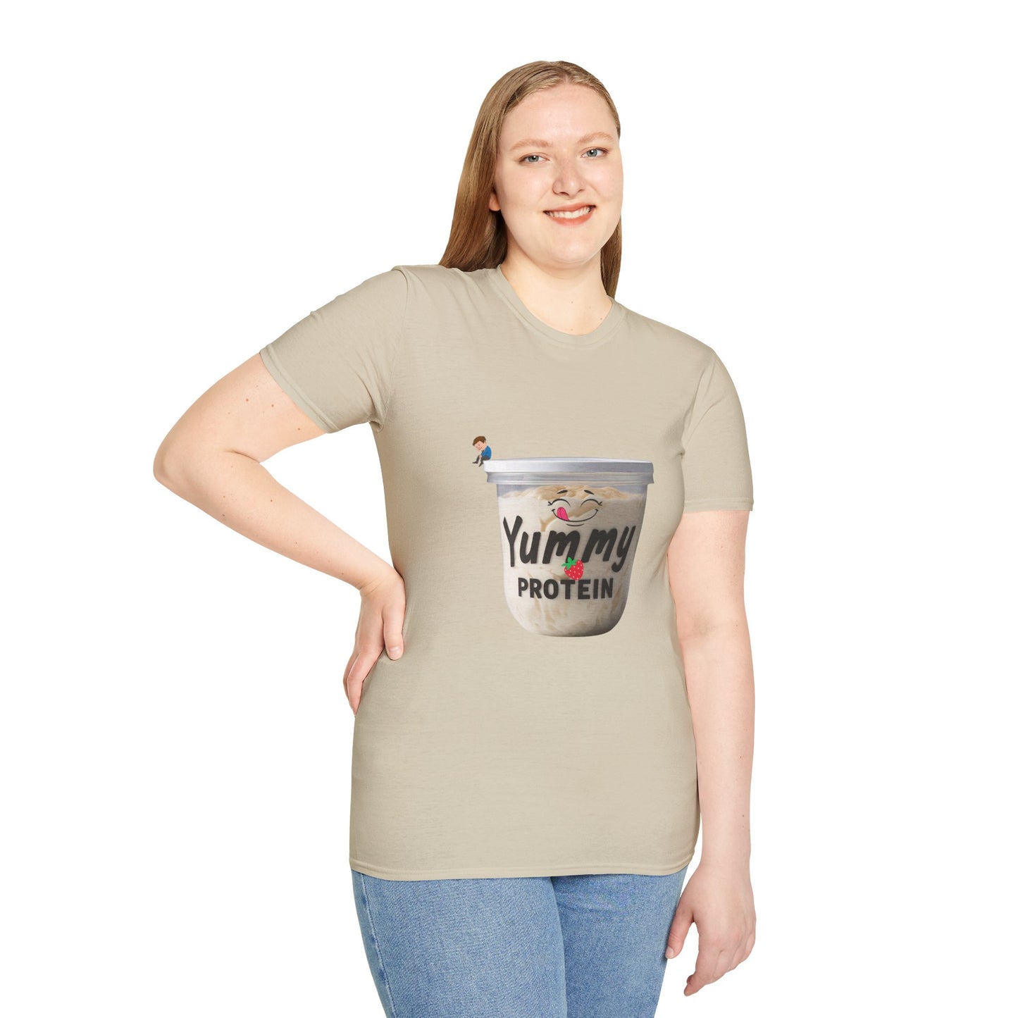 Yummy Protein Unisex Softstyle T-Shirt - Fun Fitness Apparel