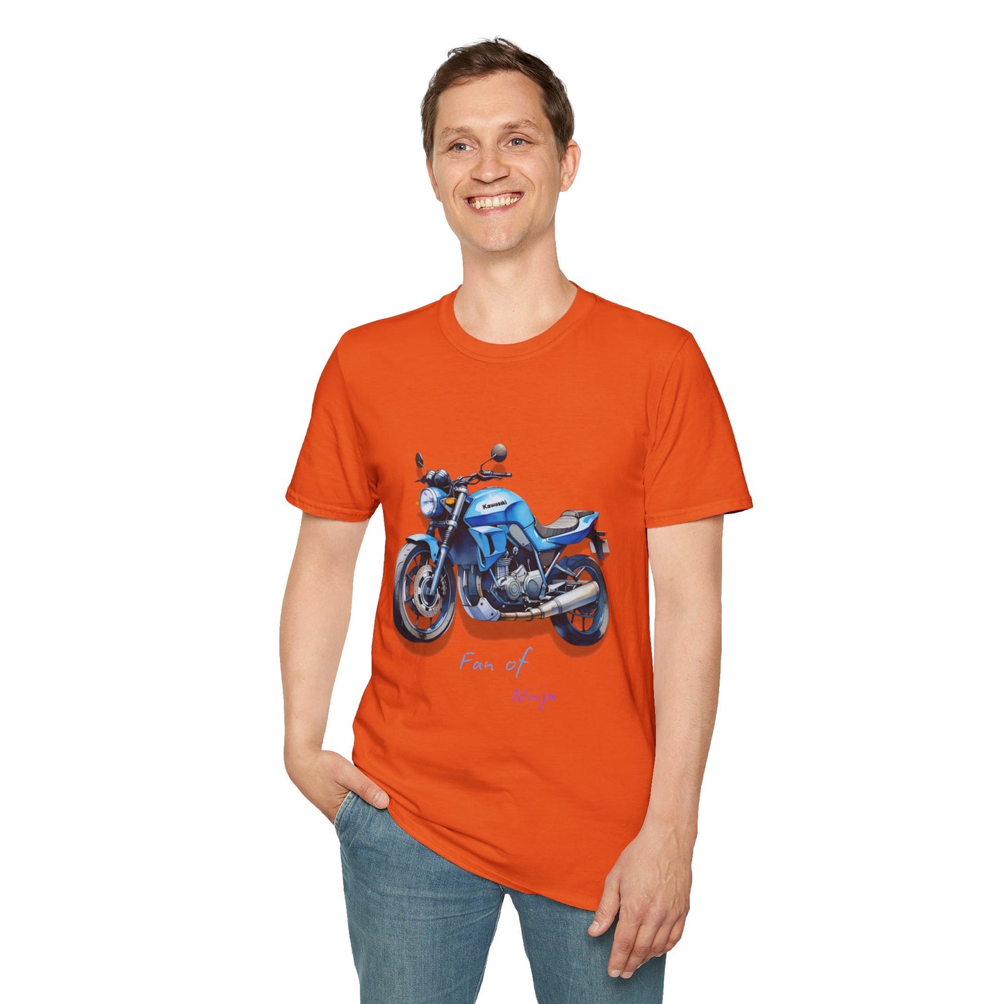 Unisex Softstyle T-Shirt - 'Fan of Ninja' Motorcycle Graphic Tee for Riders