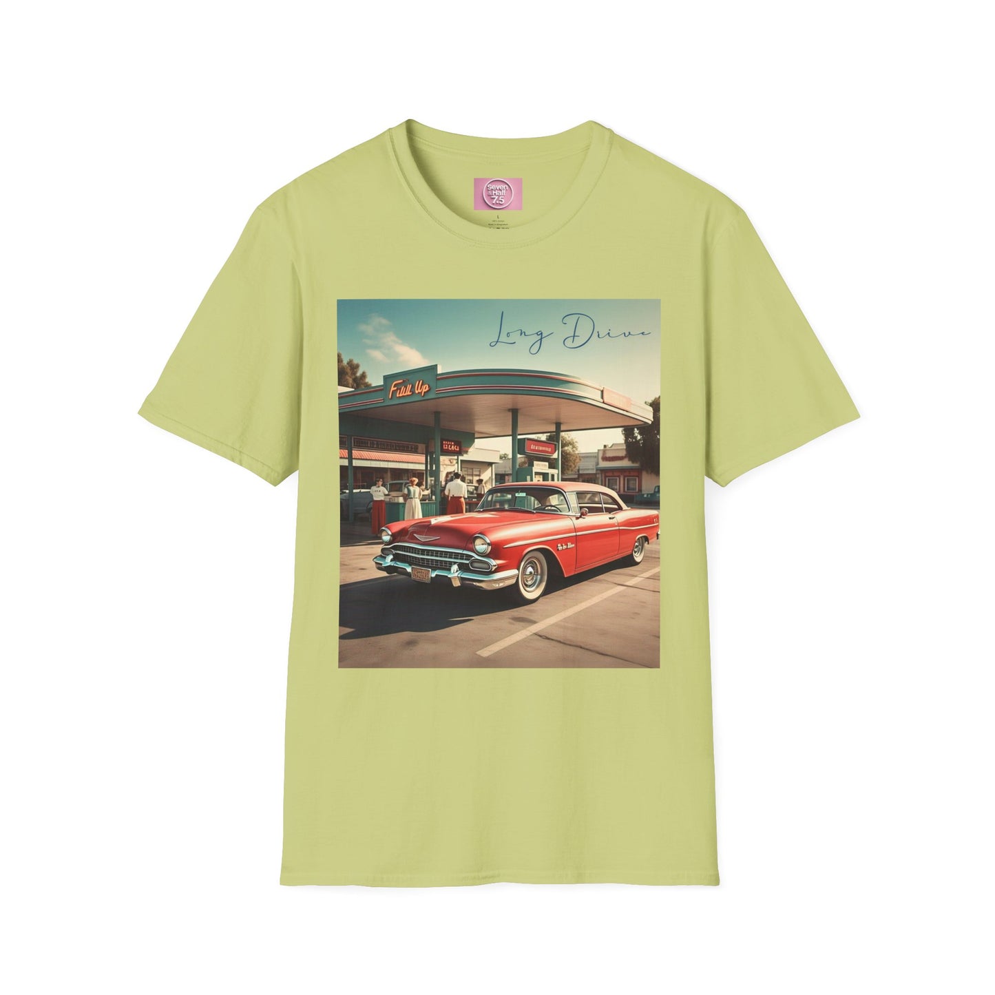 Retro Car Unisex Softstyle T-Shirt - Long Drive Graphic Tee