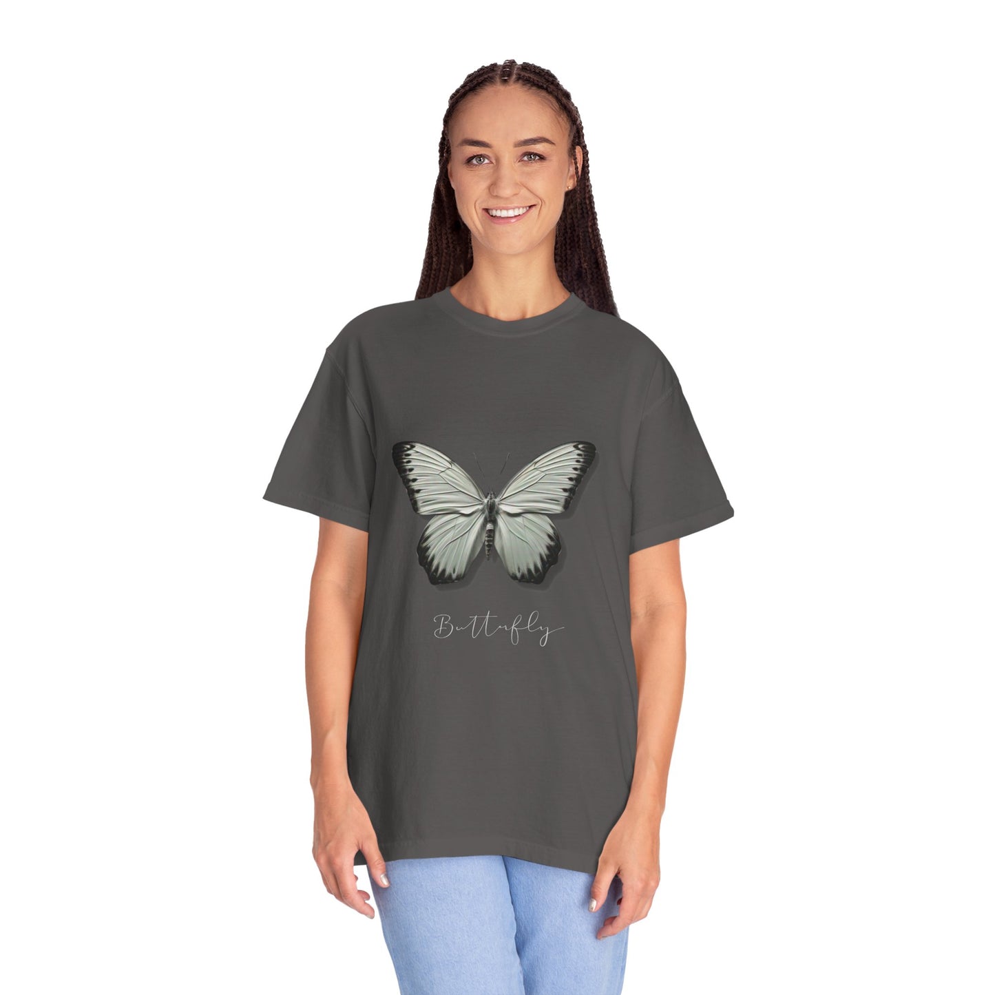 Butterfly Unisex Garment-Dyed T-Shirt – Nature-Inspired Casual Wear