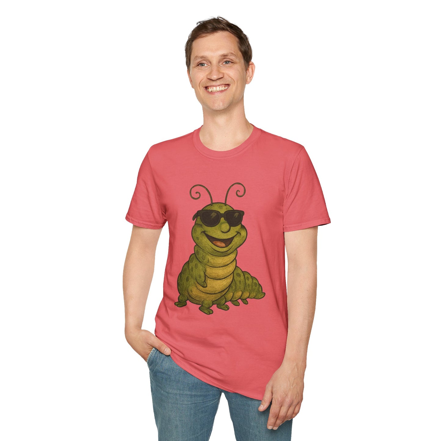 Cool Caterpillar Unisex Softstyle T-Shirt - Fun Graphic Tee for Kids and Adults