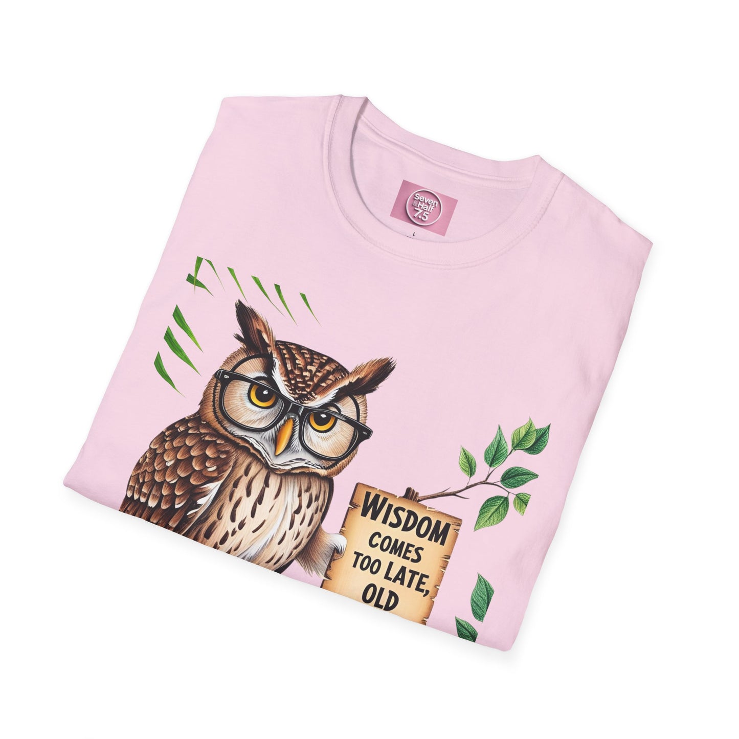 Wisdom Owl Unisex Softstyle T-Shirt - Inspirational Nature Tee
