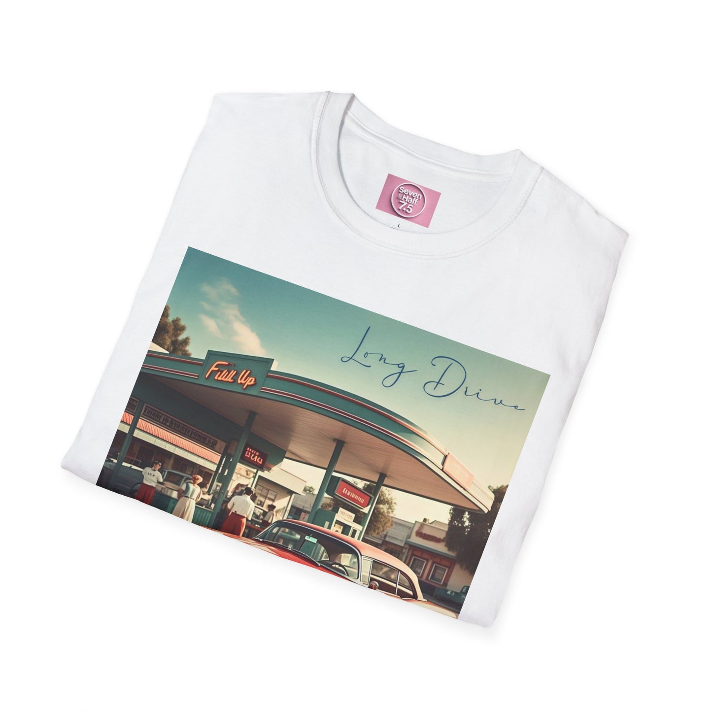 Retro Car Unisex Softstyle T-Shirt - Long Drive Graphic Tee