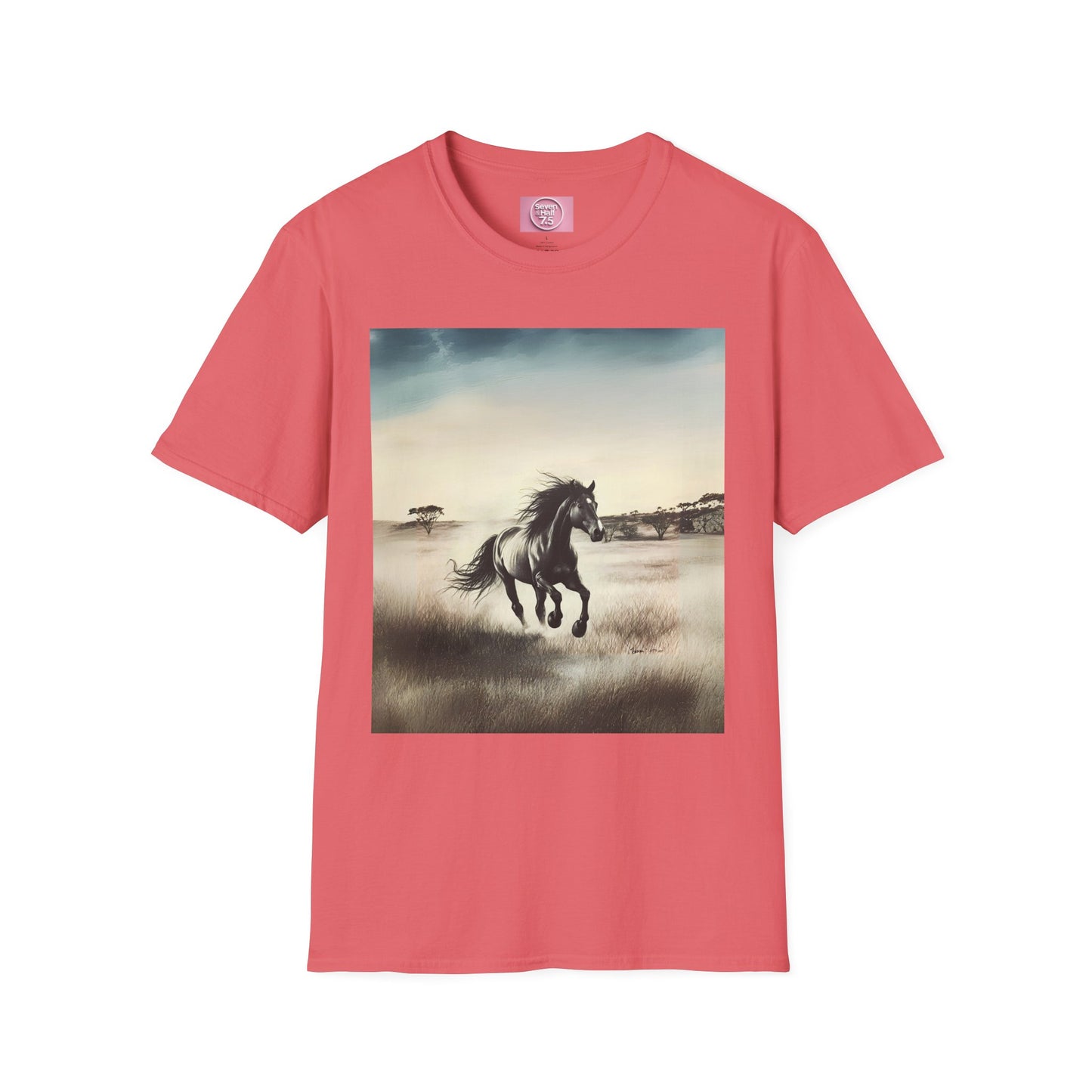 Majestic Horse Unisex Softstyle T-Shirt - Nature Inspired Graphic Tee