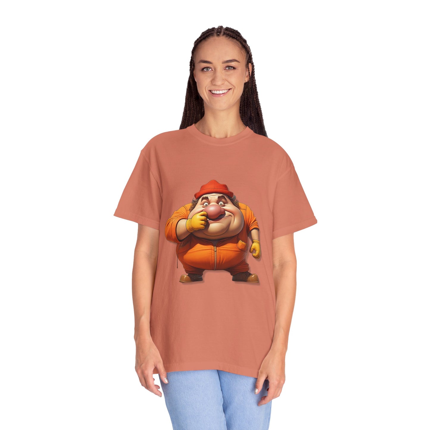 Fun Cartoon Character Unisex Garment-Dyed T-Shirt