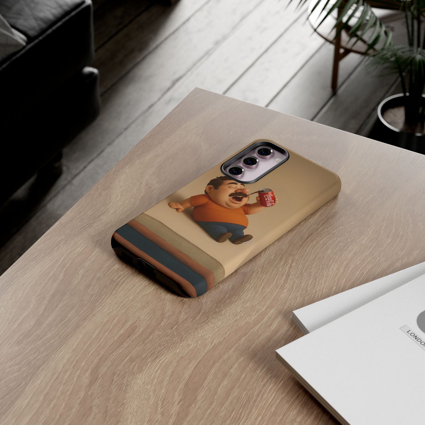 Funny Cartoon Phone Case - 'Coca-Cola Chill' Design